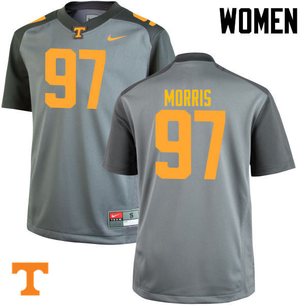 Women #97 Jackson Morris Tennessee Volunteers College Football Jerseys-Gray